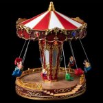 Carrousel de nol avec chaises musicales, 20 led, transformateur inclus ? feeric lights & christmas