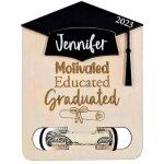 Carte - cadeau en forme de g�teau d'argent mignon, �tag�re � billets en bois imprim�e