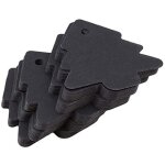 Carte  suspendre pour sapin de nol, tiquettes en papier kraft noir, tiquettes cadeaux en papier avec ...