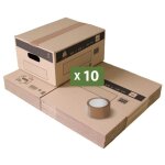 Cartons dmnagement livres 18l (36 x 28 x 18 cm) + adhsifs offerts