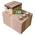 Cartons dmnagement livres 18l (36 x 28 x 18 cm) + adhsifs offerts