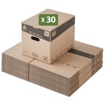 Pack and move - lot de 30 cartons d�m�nagement livres avec poign�es + 1 adh�sif gratuit