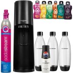 Cartouche saturateur sodastream terra 3 bouteilles 1l fuse + sirop et sachets