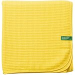 Benetton - couverture 140x190cm 200gsm 100% coton jaune maison