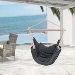 [en. casa] - fauteuil suspendu peralvillo avec coussins 175 x 130 cm gris fonc
