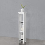 [en. casa] - meuble colonne arvika pour salle de bain  3 tagres 80 x 17 x 17 cm blanc