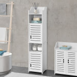[en. casa] - meuble colonne pour salle de bain mora 135 x 32 x 32 cm blanc