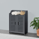 [en. casa] - meuble de salle de bain trosa  2 portes 62 x 45 x 25 cm gris fonc