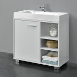 [en. casa] - meuble sous lavabo pour salle de bain narvik 56 x 60 x 31 cm blanc