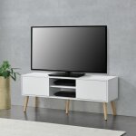 [en. casa] - meuble tv eskilstuna 120 x 30 x 47 cm blanc