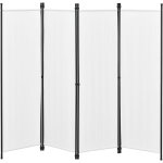 [en. casa] - paravent de confidentialit  4 panneaux huesca 171 x 200 cm blanc
