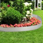 Casa. pro - kit de 20 bordure de jardin acier galvanis 20m argent