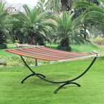 Hamac avec structure kunglv capacit jusqu' 200 kg 200 / 220 x 150 cm multicolore [ casa. pro