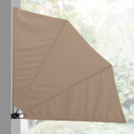 Casa. pro - parasol mural ragusa protection du soleil polyester beige 160 x 160cm [ ]
