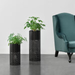 [en. casa] - set cache - pot virton mtal tailles diffrentes noir