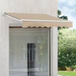 [en. casa] - store banne bitonto avec manivelle 300 x 250 cm beige