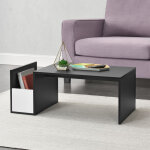 [en. casa] - table basse pour salon bolln�s 90 x 45 x 35 cm noir blanc