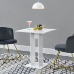 [en. casa] - table  manger carre lindesnes 65 x 65 x 78 cm blanc brillant