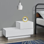 Table de nuit sebokeng petit tiroir ct droite 38 x 70 x 35 cm blanc mat [en. casa]
