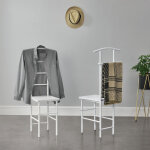[en. casa] - valet de chambre anaheim mtal mdf blanc