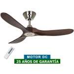 Casafan - ventilateur de plafond eco genuino dc 122 chrome - noyer