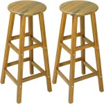 Deuba - casaria® 2x tabourets de bar chaises hautes bois d'acacia assise ronde avec repose - pieds hauteur ... Deuba - casaria® 2x tabourets de bar chaises hautes bois d'acacia assise ronde avec repose - pieds hauteur ...