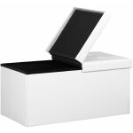 Casaria® banc de rangement avec couvercle rabattable siège pouf coffre de rangement pliable pour salon ... Casaria® banc de rangement avec couvercle rabattable siège pouf coffre de rangement pliable pour salon ...