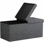 Casaria® banc de rangement avec couvercle rabattable siège pouf coffre de rangement pliable pour salon ... Casaria® banc de rangement avec couvercle rabattable siège pouf coffre de rangement pliable pour salon ...
