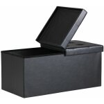 Casaria® banc de rangement avec couvercle rabattable siège pouf coffre de rangement pliable pour salon ... Casaria® banc de rangement avec couvercle rabattable siège pouf coffre de rangement pliable pour salon ...