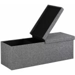 Casaria® banc de rangement avec couvercle rabattable siège pouf coffre de rangement pliable pour salon ... Casaria® banc de rangement avec couvercle rabattable siège pouf coffre de rangement pliable pour salon ...