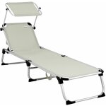 Chaise longue de jardin malta 210cm transat avec pare - soleil réglable bain de soleil pliable de plage ... Chaise longue de jardin malta 210cm transat avec pare - soleil réglable bain de soleil pliable de plage ...