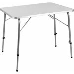 Deuba table de camping ? 80x54cm ? rglable en hauteur ? aluminium - blanc table de jardin, terrasse