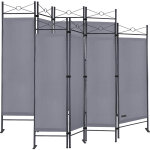 Casaria set de 2 paravents »lucca« 180x163 cm parois séparation brise - vue gris Casaria set de 2 paravents »lucca« 180x163 cm parois séparation brise - vue gris