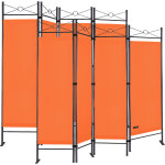 Casaria set de 2 paravent lucca orange 180x163cm séparateur de pièces brise - vue lavable polyvalent Casaria set de 2 paravent lucca orange 180x163cm séparateur de pièces brise - vue lavable polyvalent