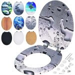 Si�ge de wc syst�me d'abaissement automatique mdf abattant standard salle de bain lunette couvercle toilette ...