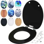 Sige de wc systme d'abaissement automatique mdf abattant standard salle de bain lunette couvercle toilette ...