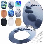 Si�ge de wc syst�me d'abaissement automatique mdf abattant standard salle de bain lunette couvercle toilette ...