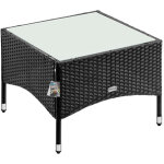 Table d'appoint en polyrotin table basse avec plaque en verre petite table de jardin en résine tressée ... Table d'appoint en polyrotin table basse avec plaque en verre petite table de jardin en résine tressée ...