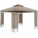 Tonnelle de jardin lorca 3x3 m tente de rception avec toile hydrofuge pavillon pergola 2, 60 m mobilier ...