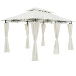 Tonnelle de jardin topas 3x4 m tente de rception avec toile hydrofuge pavillon pergola mobilier extrieur ...