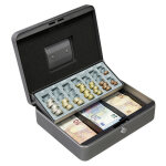 Cashier c9246 - eur caisse � monnaie et billets � cl� pour ranger et transporter l'argent caisse en acier ...