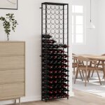 Torana - casier  bouteilles de 95 bouteilles noir 54x18x200cm fer forg