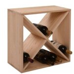 Casier range bouteille vin en bois naturel pour cave et cellier a vin - meuble de rangement bouteille ...