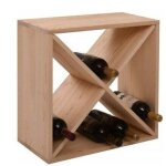 Casier range bouteille vin en bois naturel pour cave et cellier a vin - meuble de rangement bouteille ...