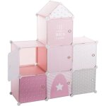 Casiers de rangement enfant château rose 96x109cm atmosphera créateur d'intérieur Casiers de rangement enfant château rose 96x109cm atmosphera créateur d'intérieur