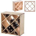 Kadax - casier  vin en bois 24 bouteilles d'alcool armoire tagre cadeau 52cm