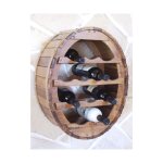 Casier � vin mural en bois tonneau � vin pour 12 bouteilles teint� en brun casier � bouteilles pour montage ...