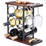 Casier � vin avec support de verre, support de comptoir � vin, pour la d�coration de la maison et le ...