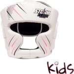 Casque de boxe stormcloud starfall pour enfants, blanc et rose, taille junior m