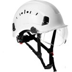 Casque de chantier anti - �crasement avec lunettes, casque de protection de construction abs pour chantiers ...
